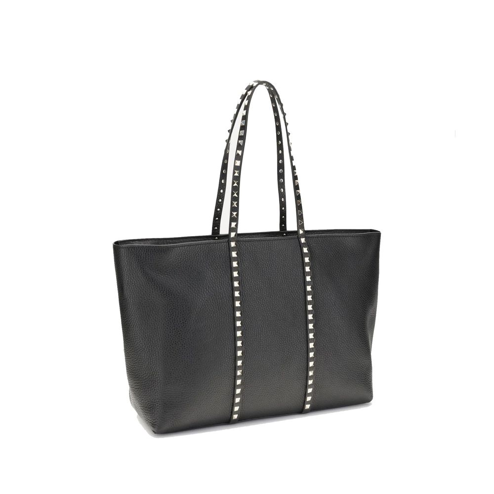 Valentino Garavani Black Calfskin Tote Bag