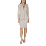 Rinascimento Beige Polyester Skirt Suit