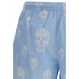 Alexander McQueen Light Blue Polyamide Bermuda Shorts