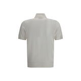 Brunello Cucinelli White Cotton Polo Shirt