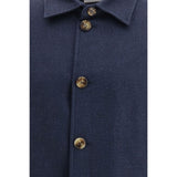 Brunello Cucinelli Blue Silk Coat