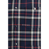 Gucci Blue Cotton Jackets And Coat