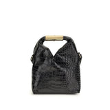 MM6 Black Calf Leather Bos Taurus Handbag