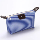 Striped Waterproof Makeup Bag for Travel and Storage