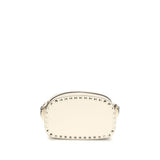 Valentino Garavani Beige Calf Leather Bos Taurus Shoulder Bag