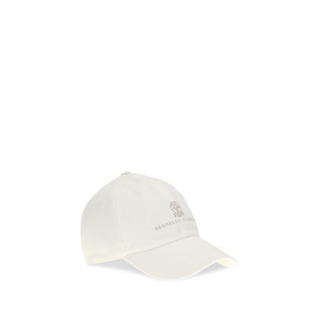 Brunello Cucinelli White Cotton Cap (Baseball Hat)