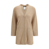 Fabiana Filippi Beige Fleece Wool Cardigan