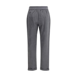 Brunello Cucinelli Gray Cotton Athletic Pants