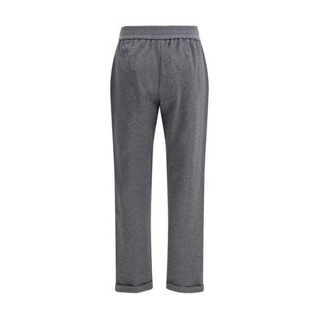 Brunello Cucinelli Gray Cotton Athletic Pants