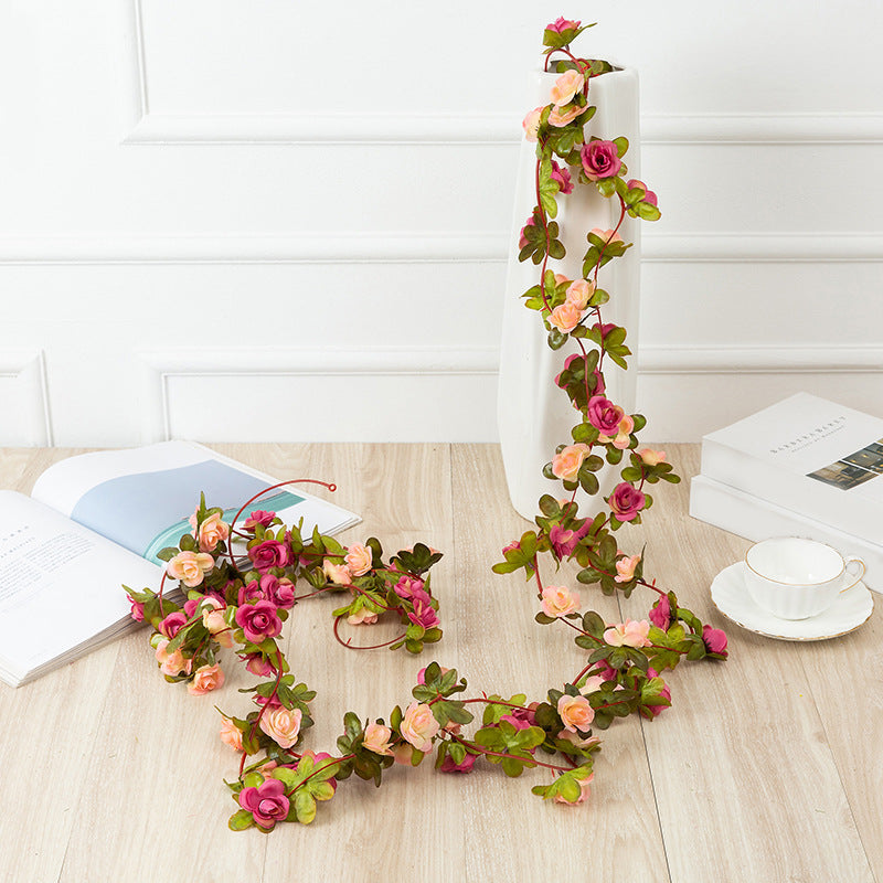 Artificial Pink Rose and Peony Chain for Home Decor