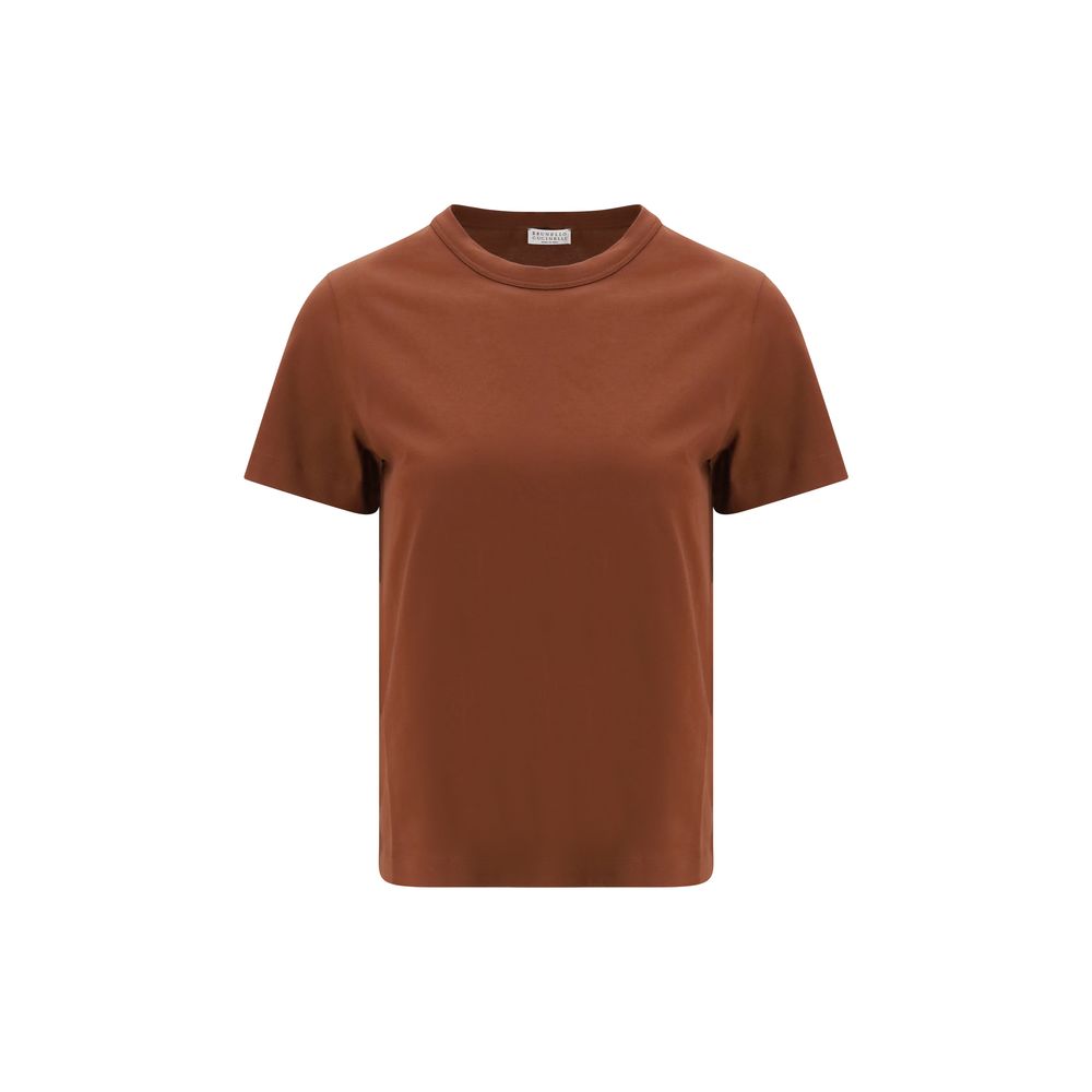Brunello Cucinelli Brown Cotton T-Shirt