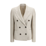 Brunello Cucinelli Beige Linen Blazer