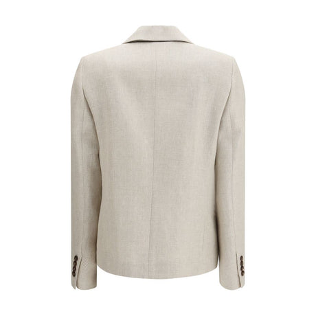 Brunello Cucinelli Beige Linen Blazer