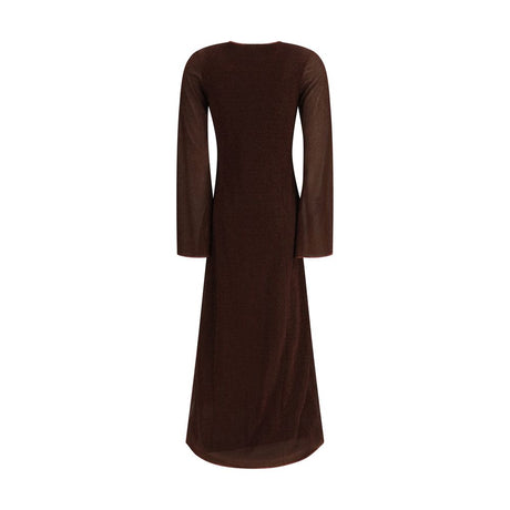 Oséree Brown Polyamide Casual Dress