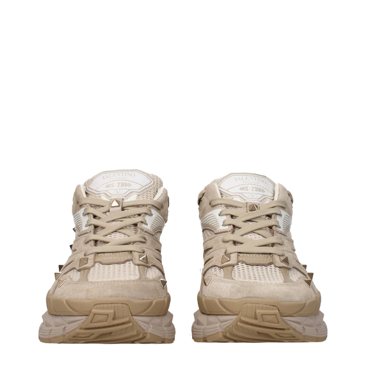 Valentino Garavani Beige Fabric Low Top Sneakers