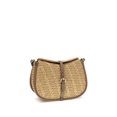 Etro Beige Raffia Shoulder Bag