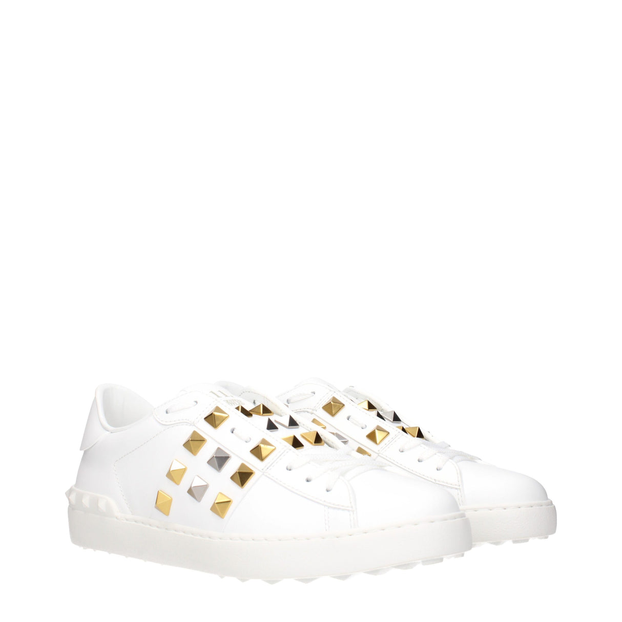 Valentino Garavani White Leather Low Top Sneakers
