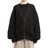 Lemaire Brown Cotton Cardigan