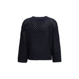 Fabiana Filippi Black Fleece Wool Sweatshirt