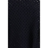 Fabiana Filippi Black Fleece Wool Sweatshirt