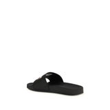 Balenciaga Black Rubber Slippers