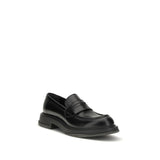 Gucci Black Calf Leather Bos Taurus Slip-On Loafers