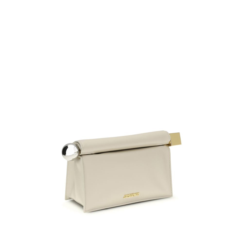 Jacquemus Cream Lamb Ovis Aries Aries Clutch Bag