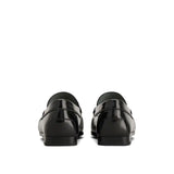 Tod's Black Calfskin Slip-On Loafers