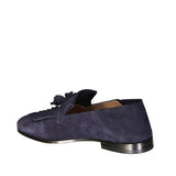 Salvatore Ferragamo Blue Calfskin Slip-On Loafers