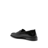 The Attico Black Calfskin Slip-On Loafers