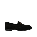 Giuseppe Zanotti Black Calfskin Slip-On Loafers