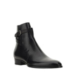 Saint Laurent Black Calfskin Ankle Boots