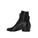 Saint Laurent Black Calfskin Ankle Boots