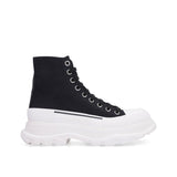 Alexander McQueen Black Canvas High Top Sneakers