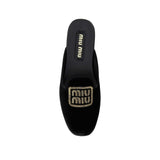 Miu Miu Black Calfskin Mules