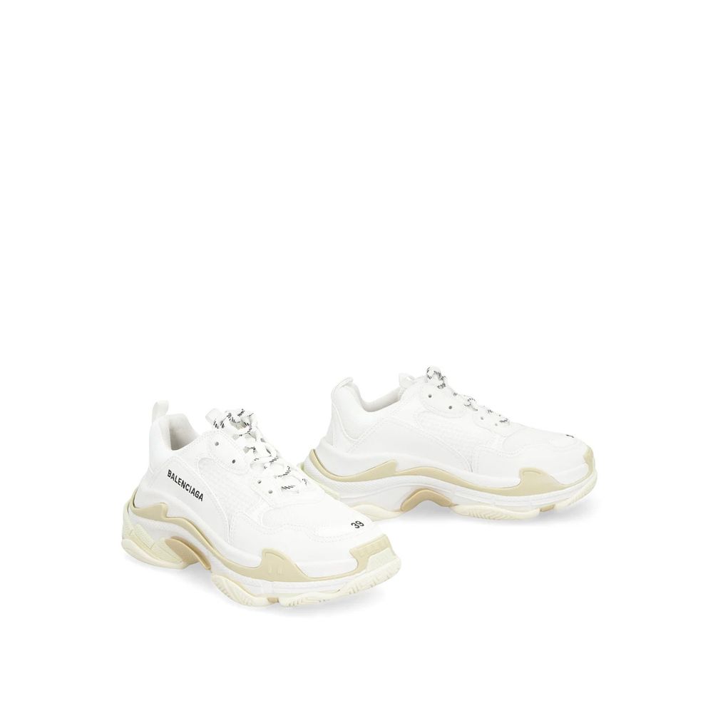 Balenciaga White Calfskin Chunky Sneakers