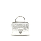 Coccinelle Silver Calf Leather Bos Taurus Handbag