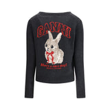 Ganni Gray Wool Cardigan