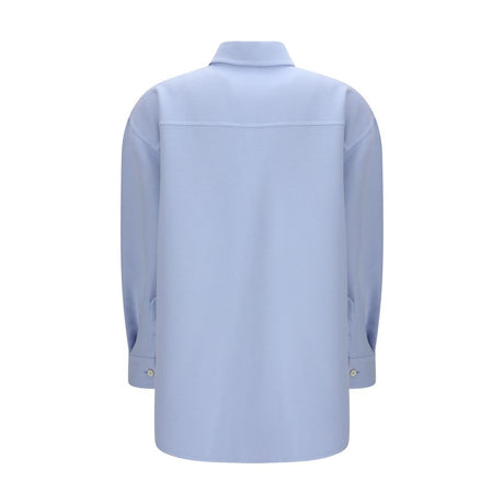 Fabiana Filippi Blue Wool Full-Length Jacket