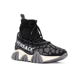 Versace Black Fabric Athletic Sneakers