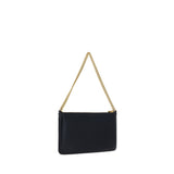 PINKO Black Calf Leather Bos Taurus Shoulder Bag