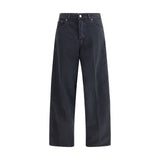 Haikure Black Cotton Straight-Leg Jeans