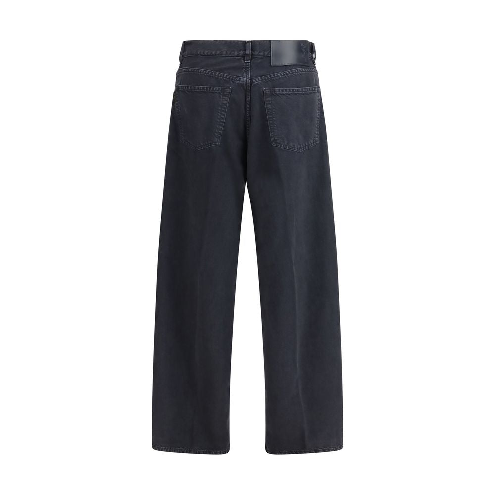 Haikure Black Cotton Straight-Leg Jeans