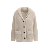 Brunello Cucinelli Cream Cotton Cardigan