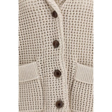 Brunello Cucinelli Cream Cotton Cardigan