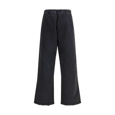Balenciaga Black Cotton Casual Pants