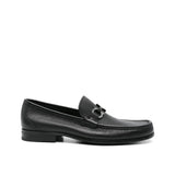 Salvatore Ferragamo Black Calfskin Slip-On Loafers