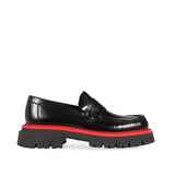 Salvatore Ferragamo Black Leather Platform Loafers