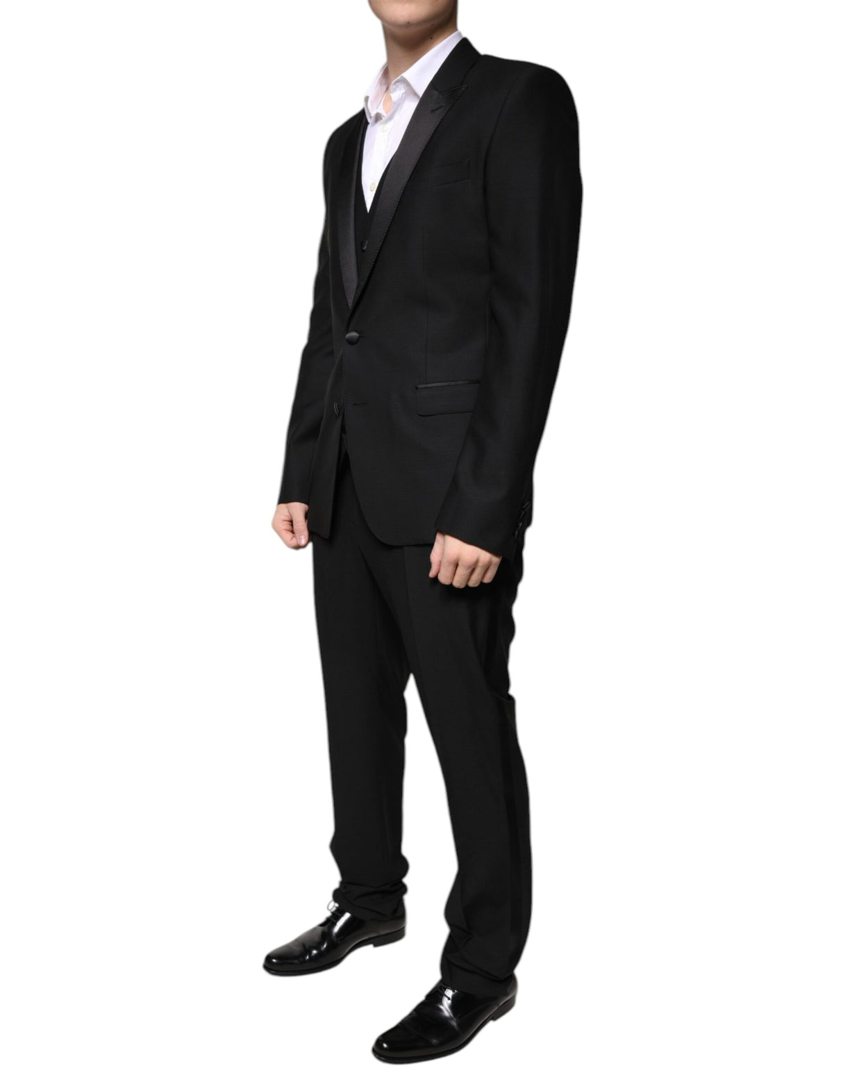 Dolce & Gabbana Black Virgin Wool Tuxedo