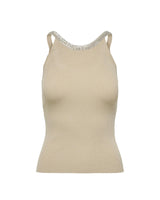 Only Beige Nylon  Elastane Tank Tops